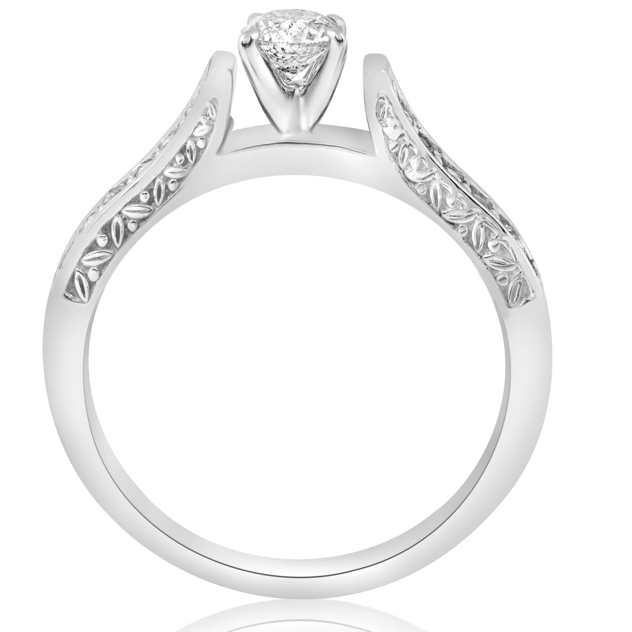 cathedral diamond engagement ring