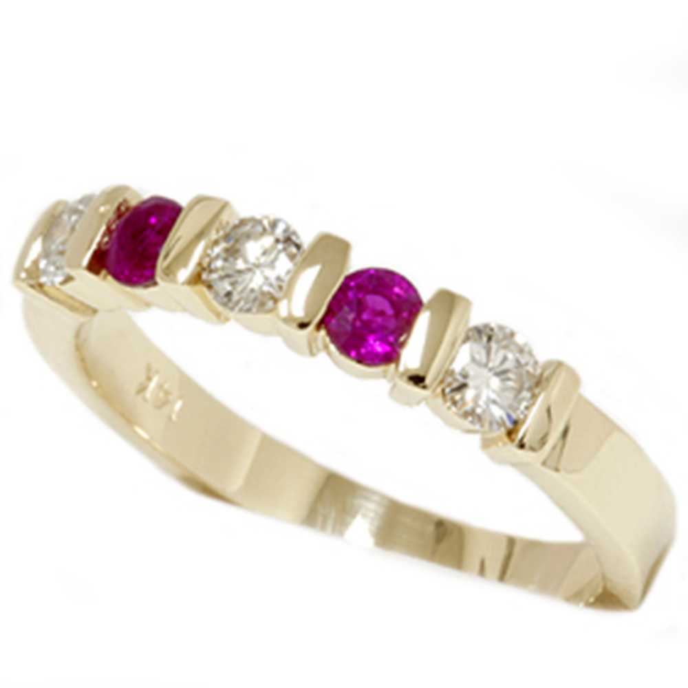 1/2ct Ruby & Diamond Wedding Anniversary 14K Gold Ring | eBay