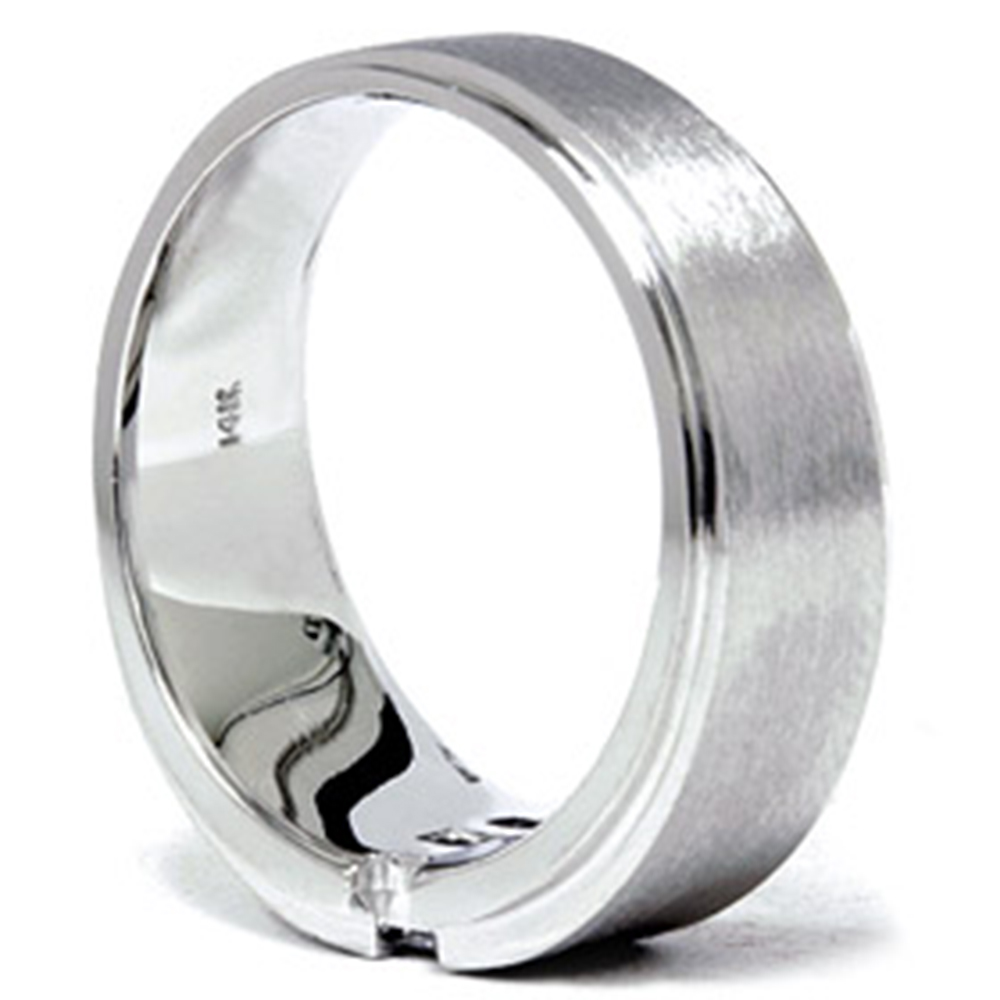 Mens 14K White Gold Princess Cut Diamond Wedding Ring eBay Mens 14K White Gold Princess Cut Diamond Wedding Ring eBay