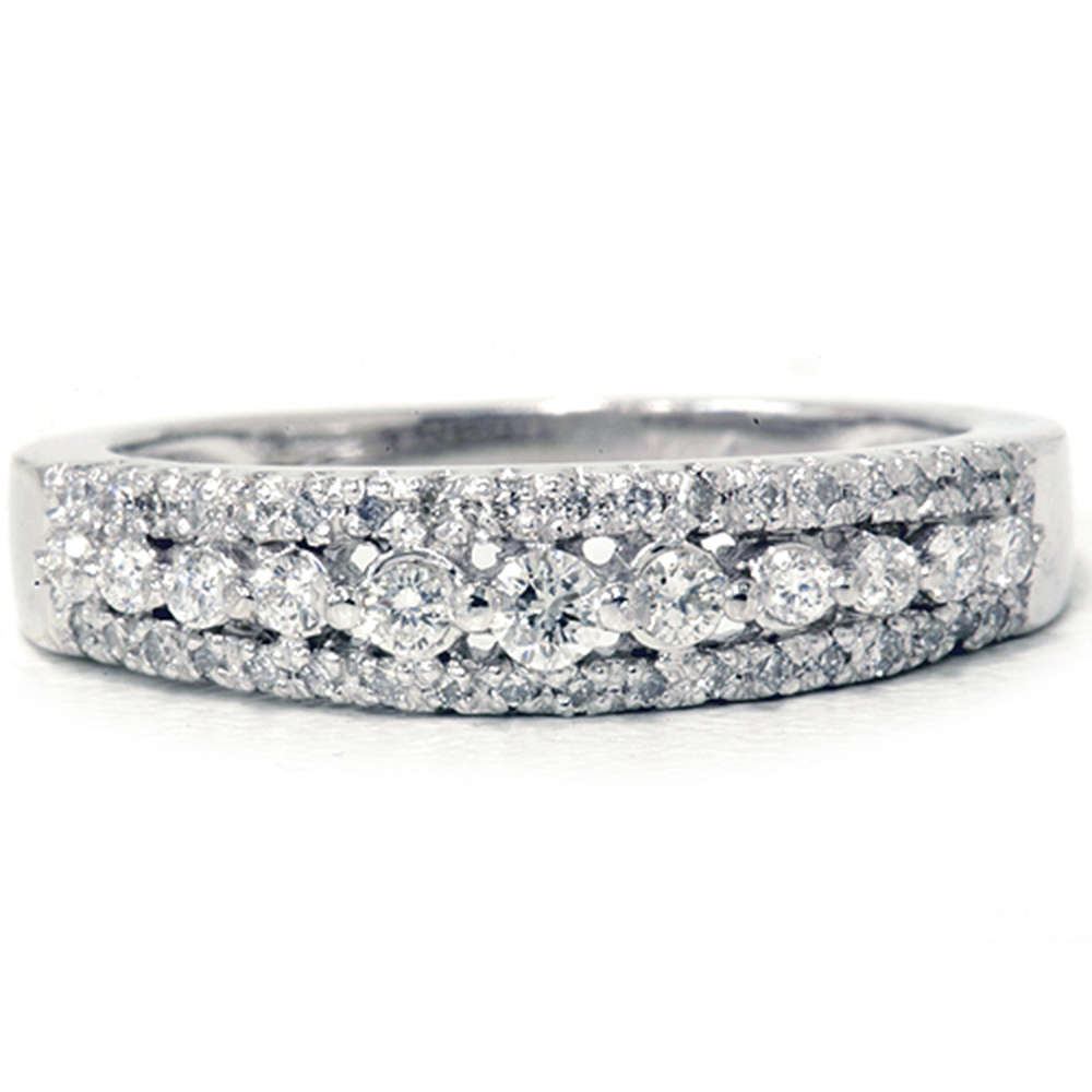 1/4ct Diamond Anniversary Wedding Ring 10K White Gold ...
