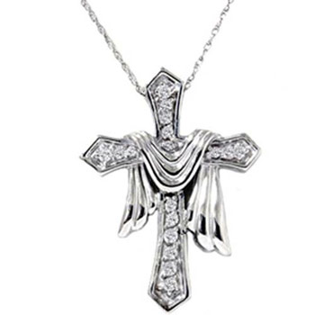 fancy cross diamond pendant