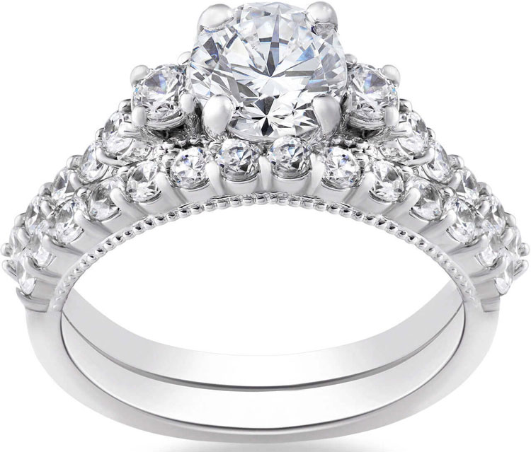 2ct vintage diamond engagement ring