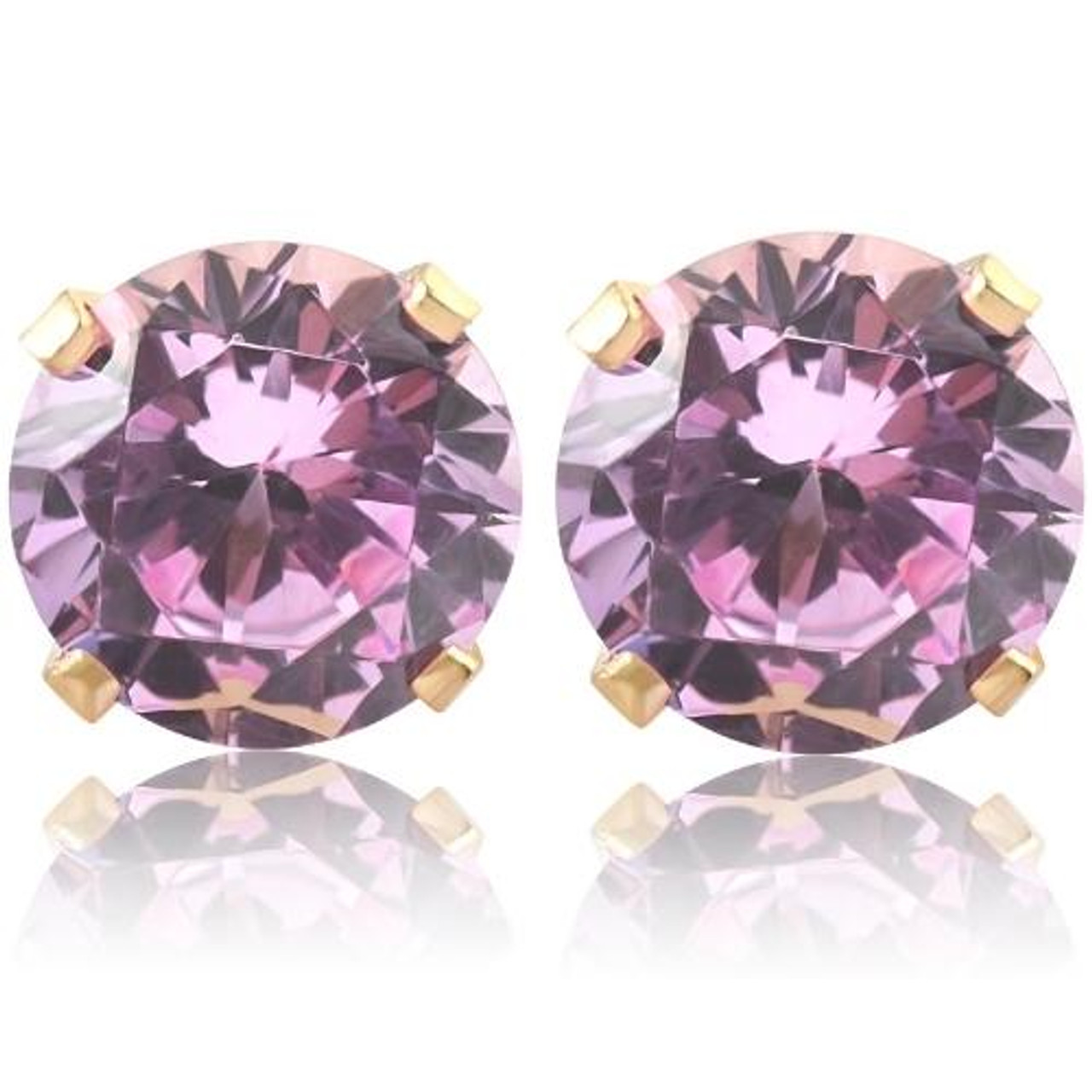 amethyst stud earrings