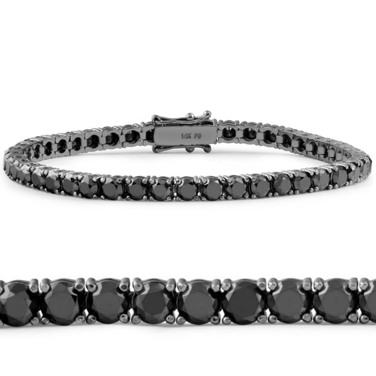 black diamond tennis bracelet