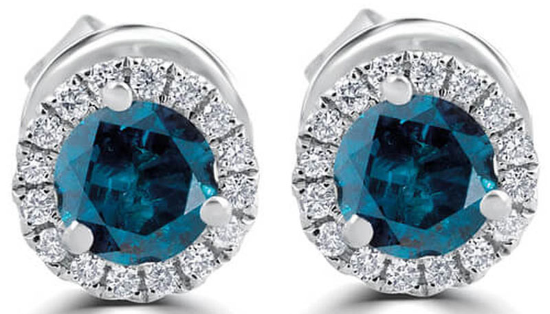 blue diamond earrings