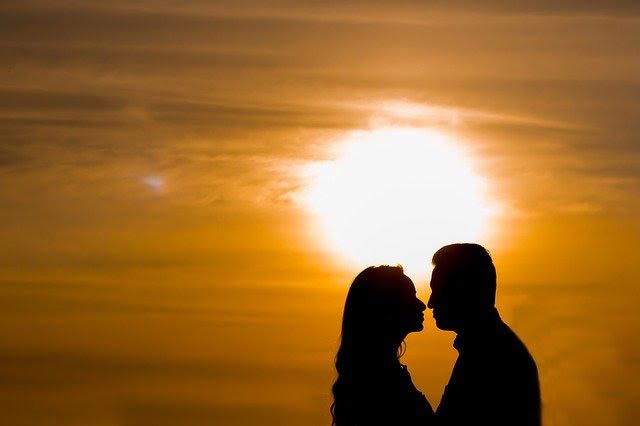 couple together at sunset