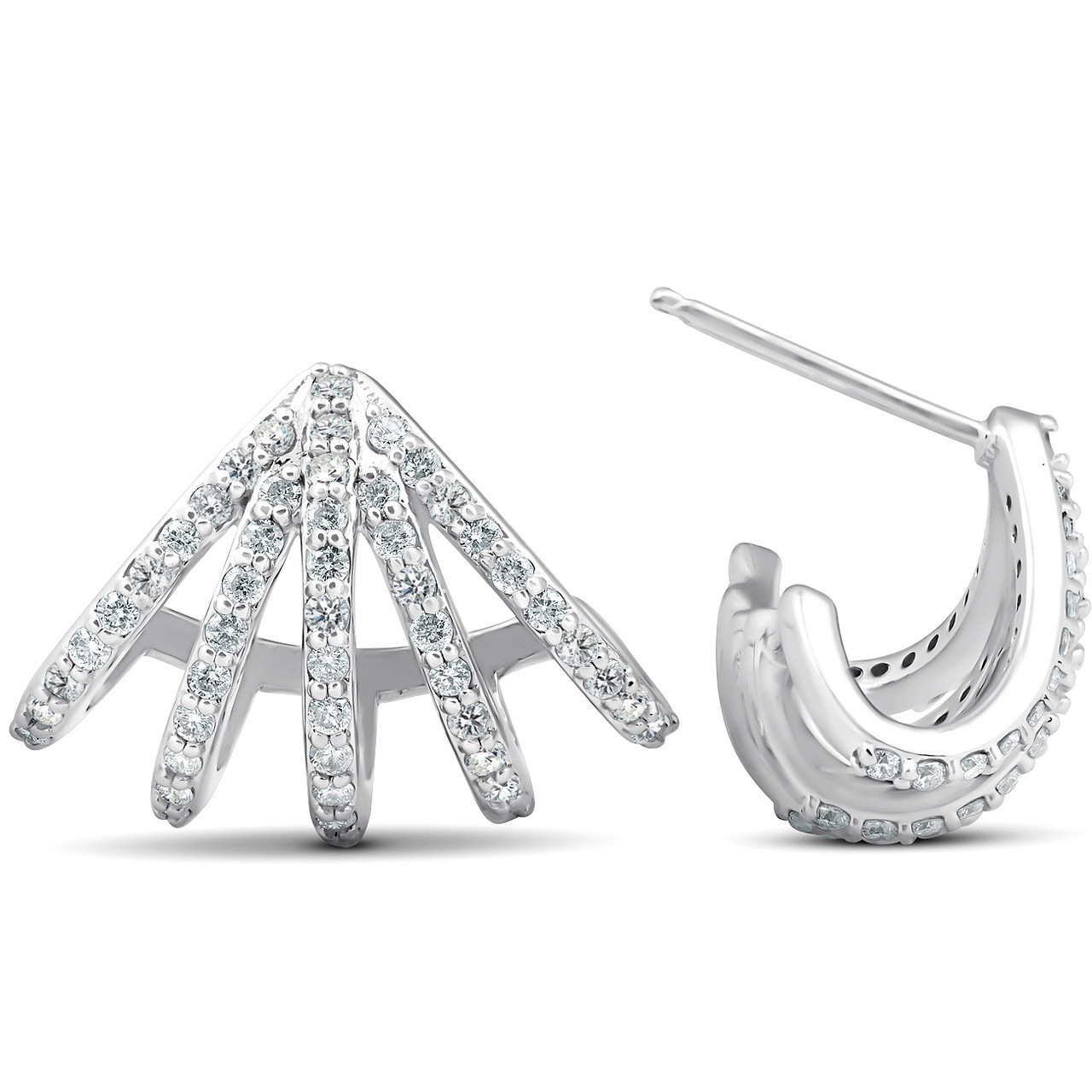 diamond burst earrings