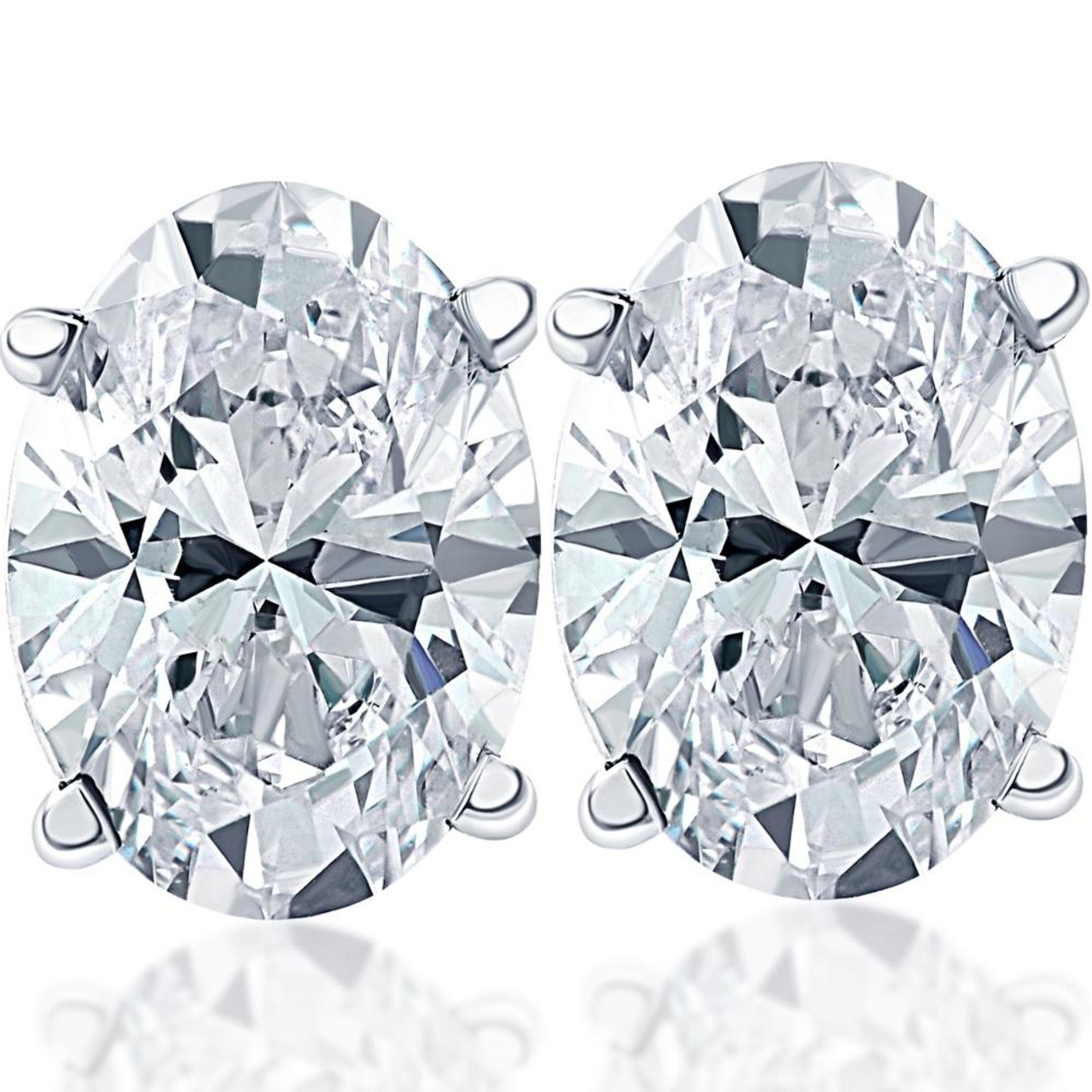 diamond stud earrings in white gold