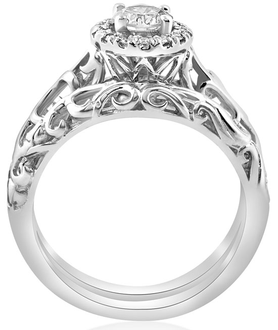 round diamond vintage engagement ring