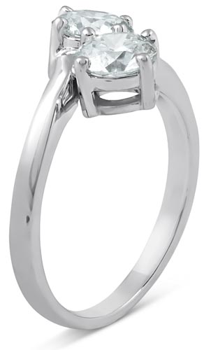 two stone diamond engagement ring