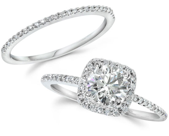 diamond engagement ring set