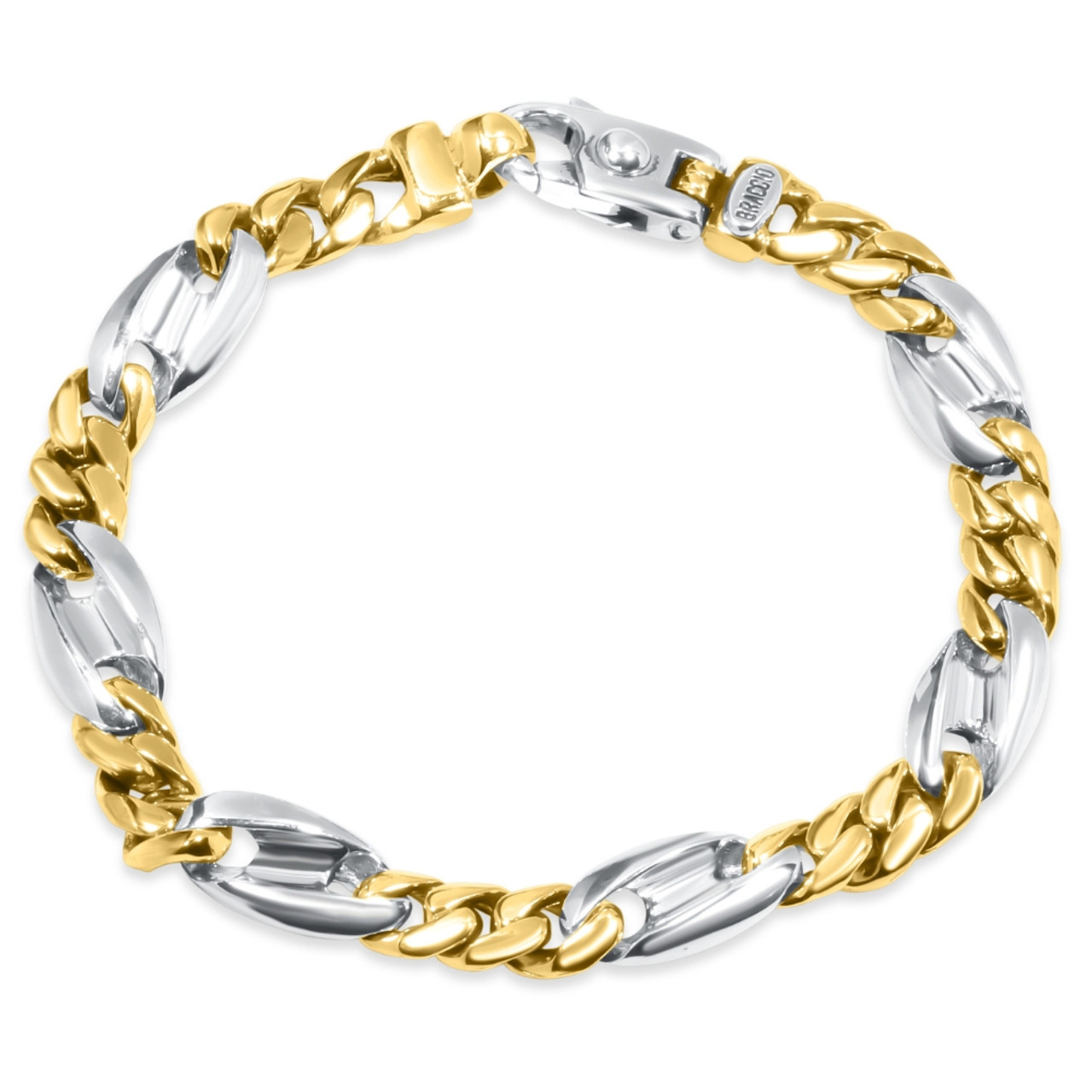 figaro link two two two-tone bracelet
