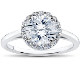 lab grown diamond halo ring