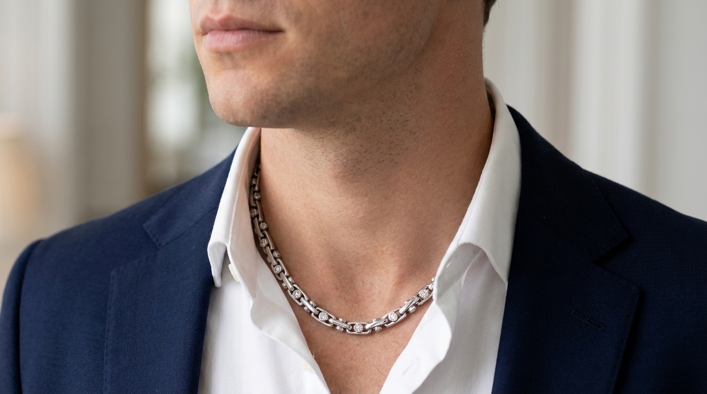 Men's Heavy Designer Diamond Mariner 14k Gold (155gram) or Platinum (291gram) 7.5mm Chain Necklace