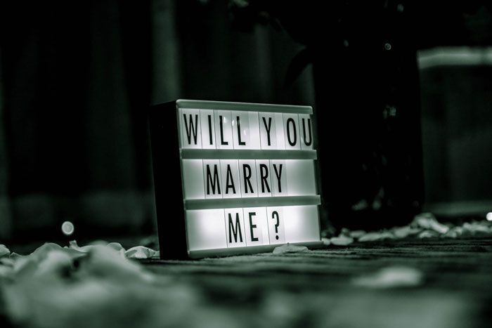 marriage proposal sign