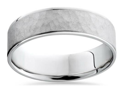 men’s argentium silver brushed wedding band