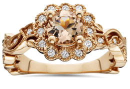 rose gold and morganite engagement ring