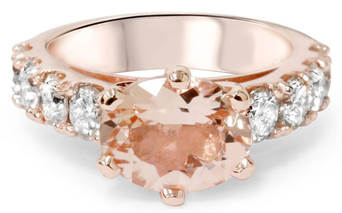 morganite and diamond ring