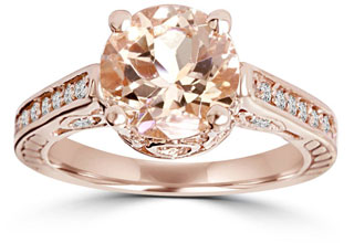 rose gold and morganite ring