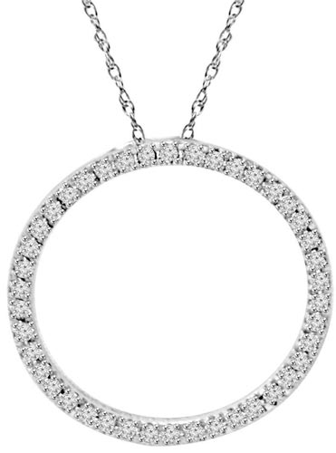 circular diamond pendant