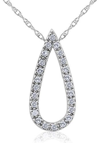 teardrop shaped diamond necklace