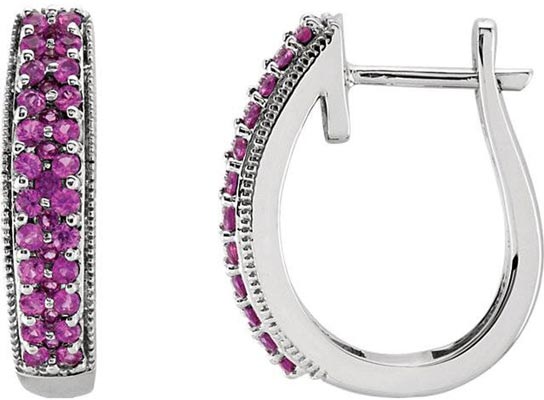 pink gemstone jewelry earrings