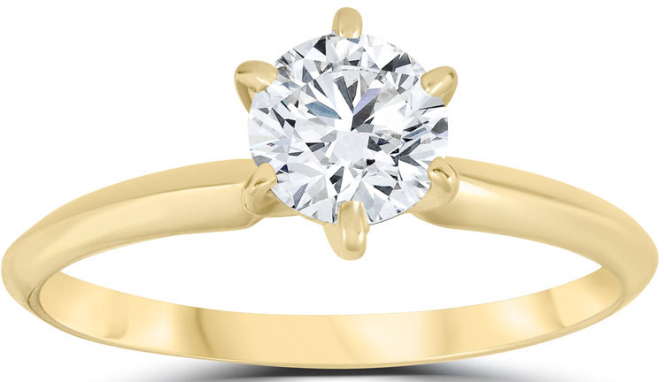 14k yellow gold solitaire engagement ring