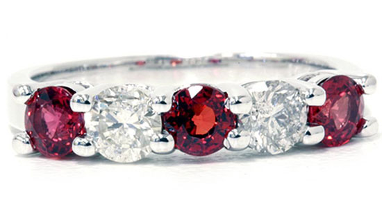 red sapphire diamond engagement ring