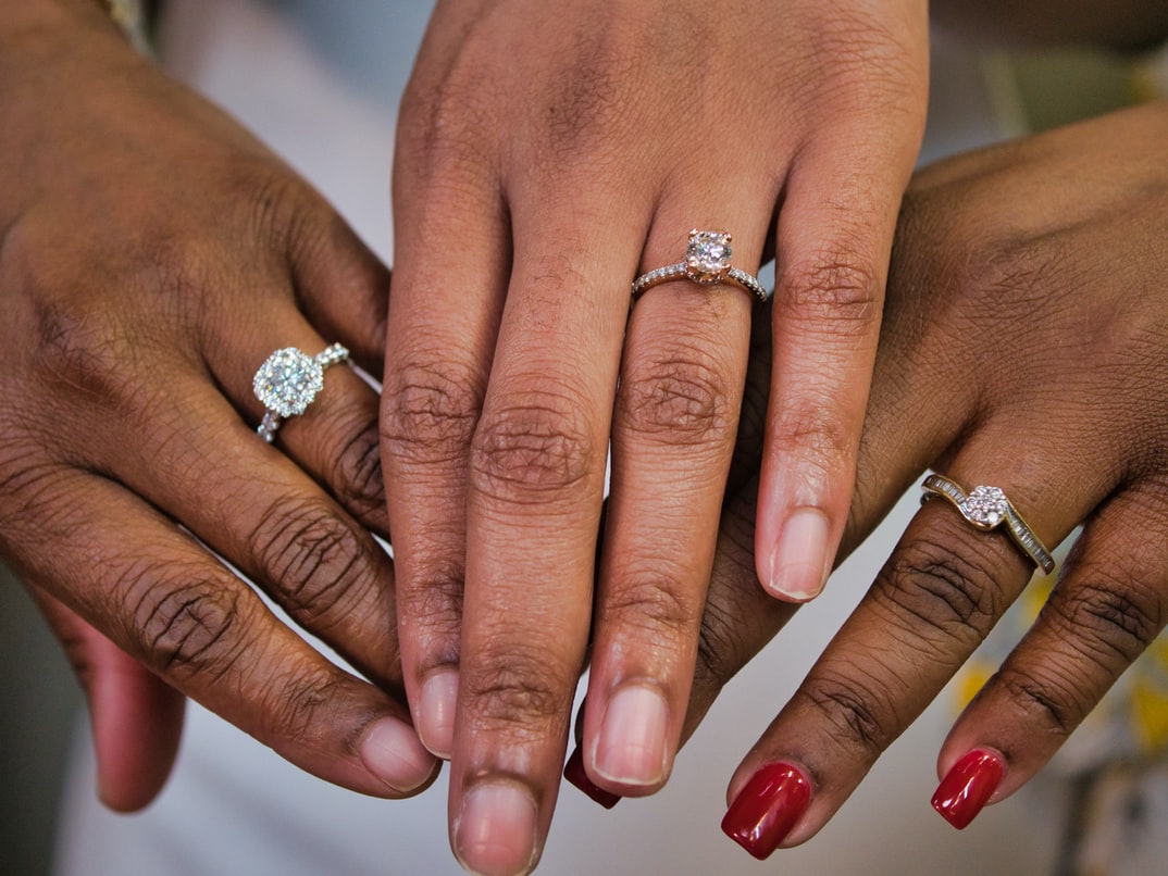 rings with different metal bands