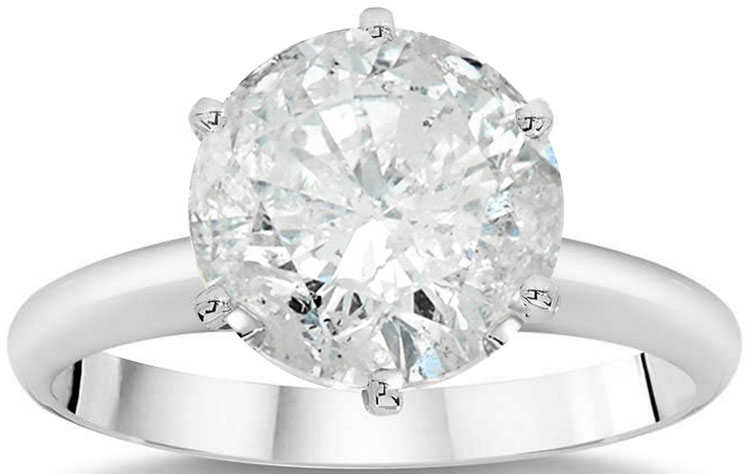 3ct round diamond engagement ring