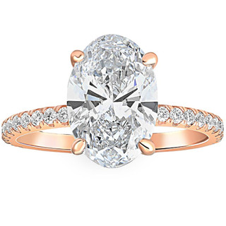 a rose gold and diamond ring