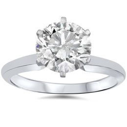 round solitaire diamond engagement ring
