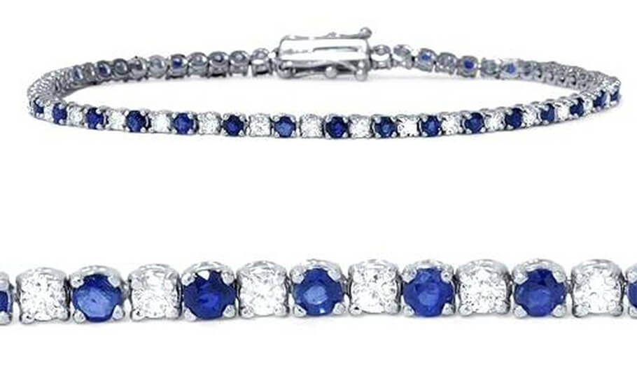 blue diamond tennis bracelet