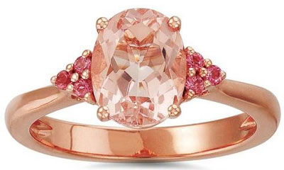 vintage morganite rose gold ring