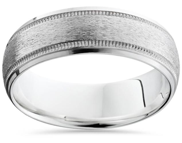 men's silver wedding band