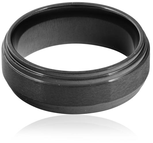 men's black wedding band