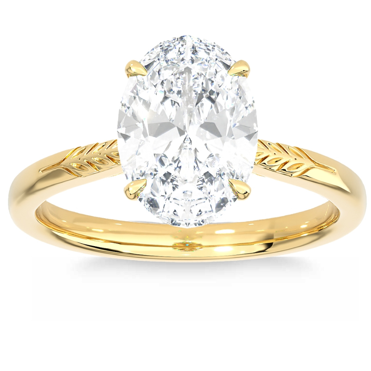 a yellow gold solitaire diamond engagement ring