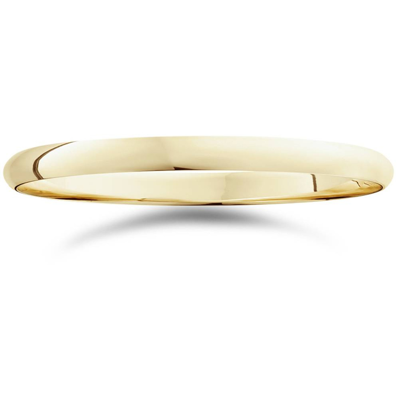 yellow gold plain wedding band