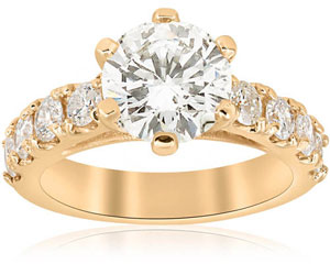 yellow gold 1ct diamond enagement ring